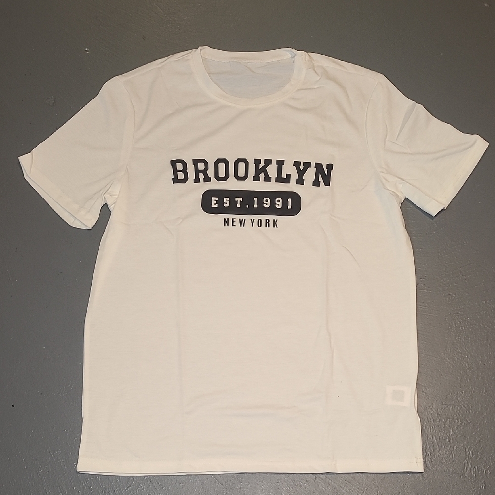 SHEIN White Brooklyn Graphic Tee